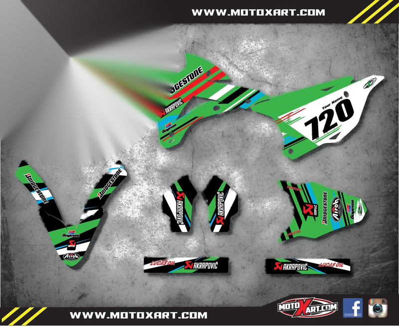Kawasaki KX 85 - RUFF STYLE Decals Custom Graphics Kit (2014-2018)
