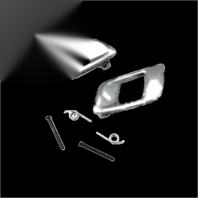 Ford Ranger & Mazda BT-50 Silver Door Inner Handles (x2) (2012-2019)