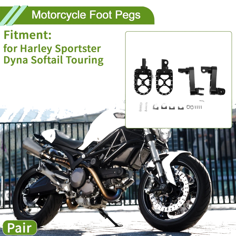 Harley Sportster Dyna Softail Touring Motorcycle Foot Pegs 1 Pair Foot Pegs