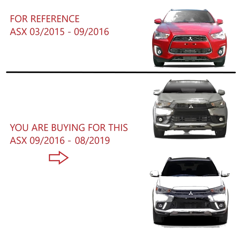 Mitsubishi ASX XC Chrome Upper Front Bar Mould Left Side (2010–2020)