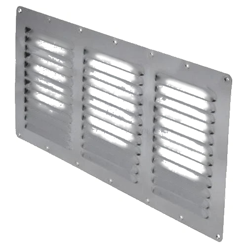 Boat / Caravan / Camper 360x185mm Stainless Steel Surface Mount Louvre Vent