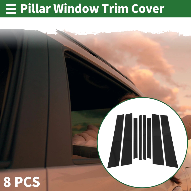 BMW X3 8 Pcs Black Door Pillar Window Trim (2011-2017)