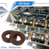 Oil Seal 18x35x7mm 2 x Seal Ring Rotary Shaft Seal Brown FKM