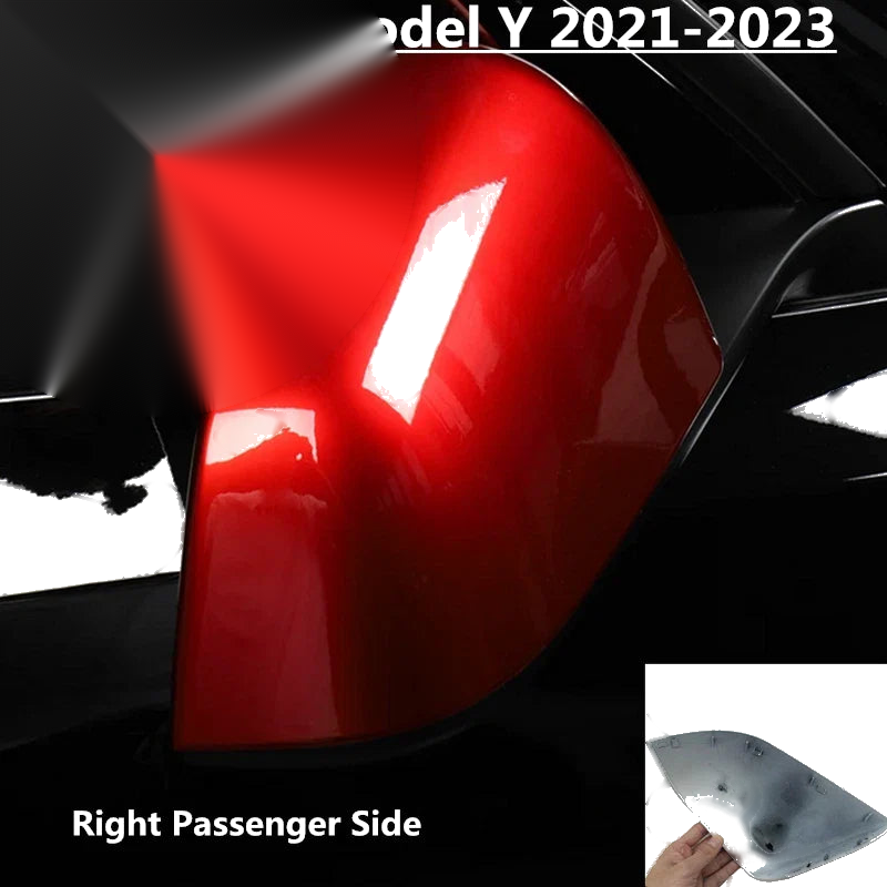 Tesla Model Y 1x Red Passenger Side Mirror Cover Cap (2021–2023)