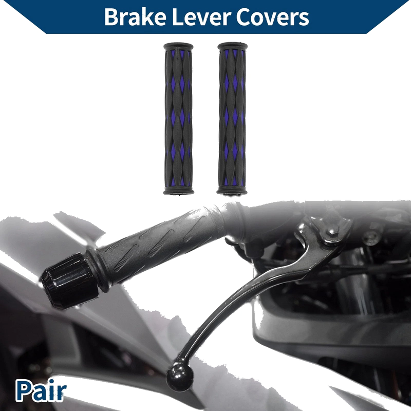1/2" 12mm Motorcycle Brake Lever Cover Grip Sleeve Black Blue