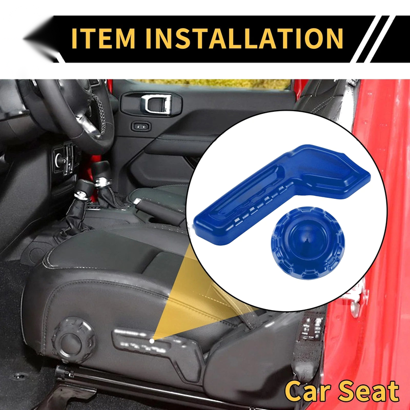 Jeep Gladiator JT (2018-2024) Blue Seat Adjustment Button Cover Trim