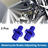 Motorcycle Brake Lever Barrel Adjusters Screws Blue M10 2 x