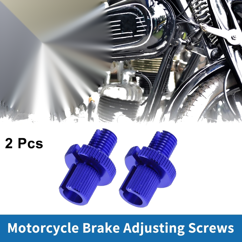 Motorcycle Brake Lever Barrel Adjusters Screws Blue M10 2 x