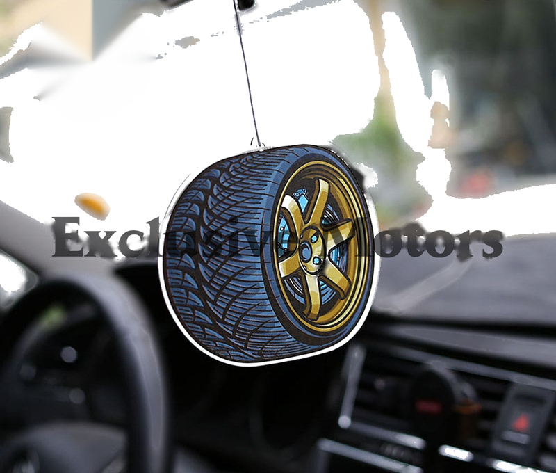 TE37 Bronze Rim Stretched Tire Air Freshener