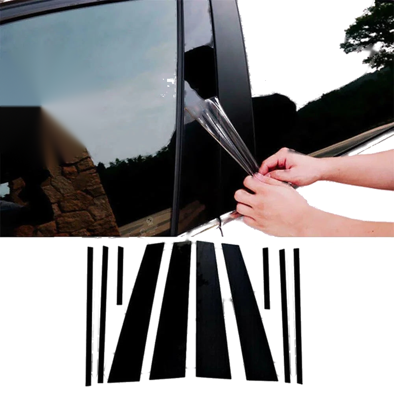 Toyota RAV4 10x Glossy Black Door Window Trim Covers (2019-2023)