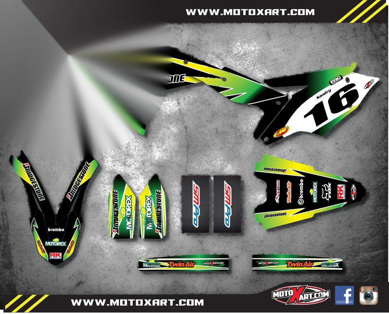 KXF 250 (2017) - GRAFFITI Style Full Graphics Kit Decals