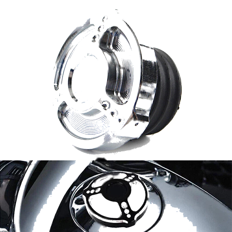 Harley Sportster Touring Softail Dyna Aluminum Fuel Gas Tank Cap Cover (92-17)
