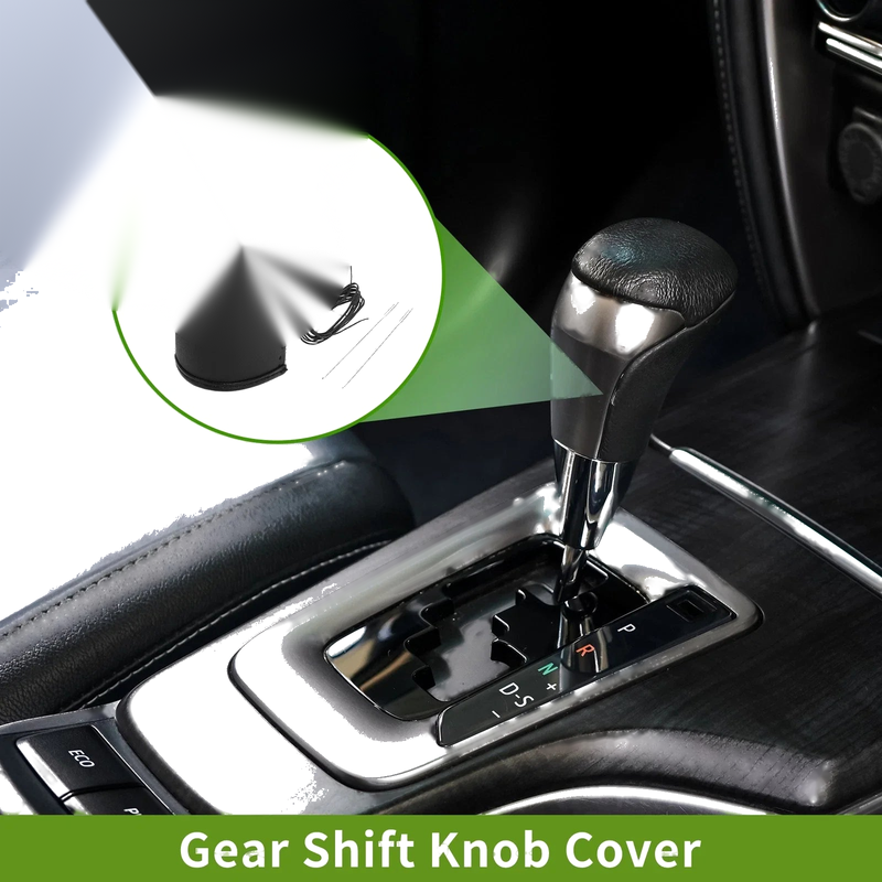 Honda Civic (2022-2024) Black Beige Faux Leather Car Gear Shift Knob Cover 1 Pc