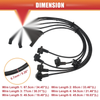 Ford Mustang 6pcs Spark Plug Wire Ignition Coil Cable (2005-2014)