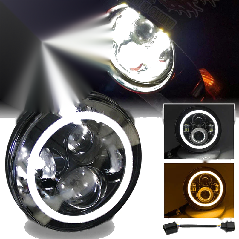 Jeep Wrangler TJ JK CJ 7 Inch LED Headlight Hi/Lo Beam DRL (1997-2018)
