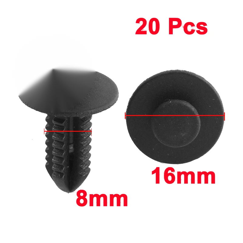 Mercedes Benz 20 x Black Plastic Splash Defender Trim Mat Clips