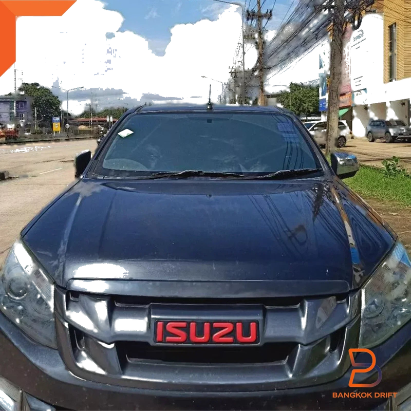 Isuzu D-Max MU-X Black Front Line Bonnet Hood Trim (2012-2016)