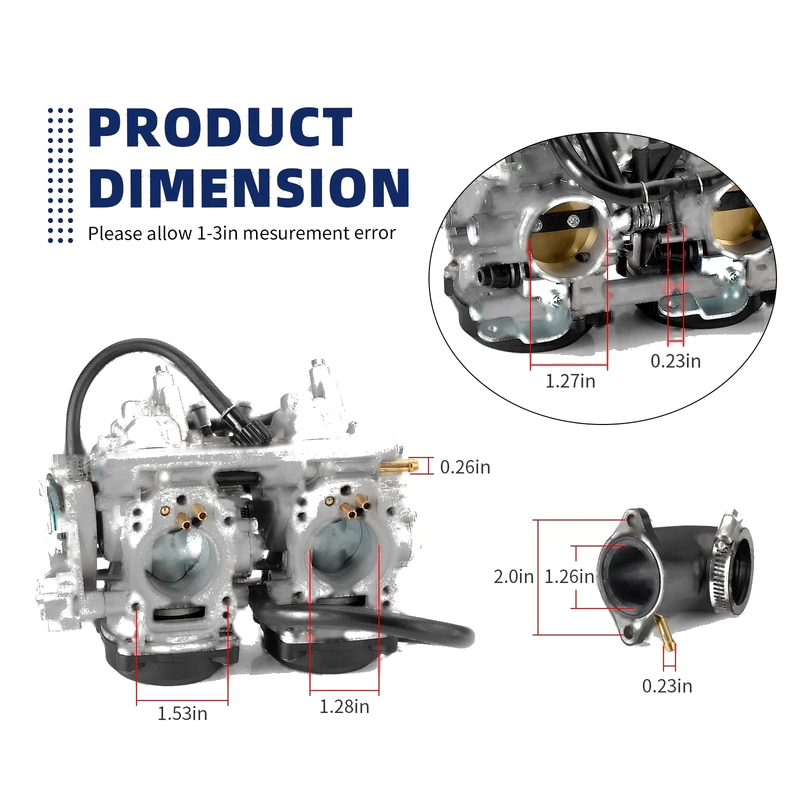 Kawasaki KVF650 Carburetor w/ Intake Boot (2006–2013)