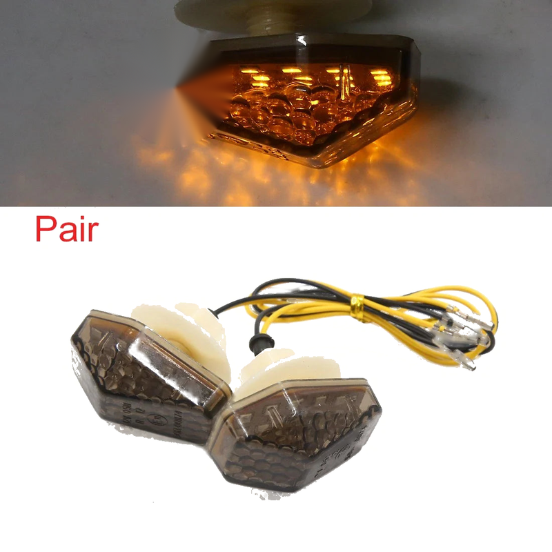Suzuki GSXR 600 750 Pair Yellow Rear Turn Signal Indicator Light