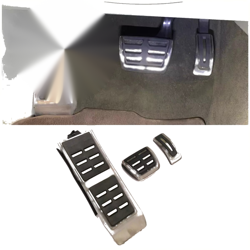 Porsche Macan (2014-2018) 3 x pcs Anti-Slip Footrest Brake Gas Fuel AT Pedal