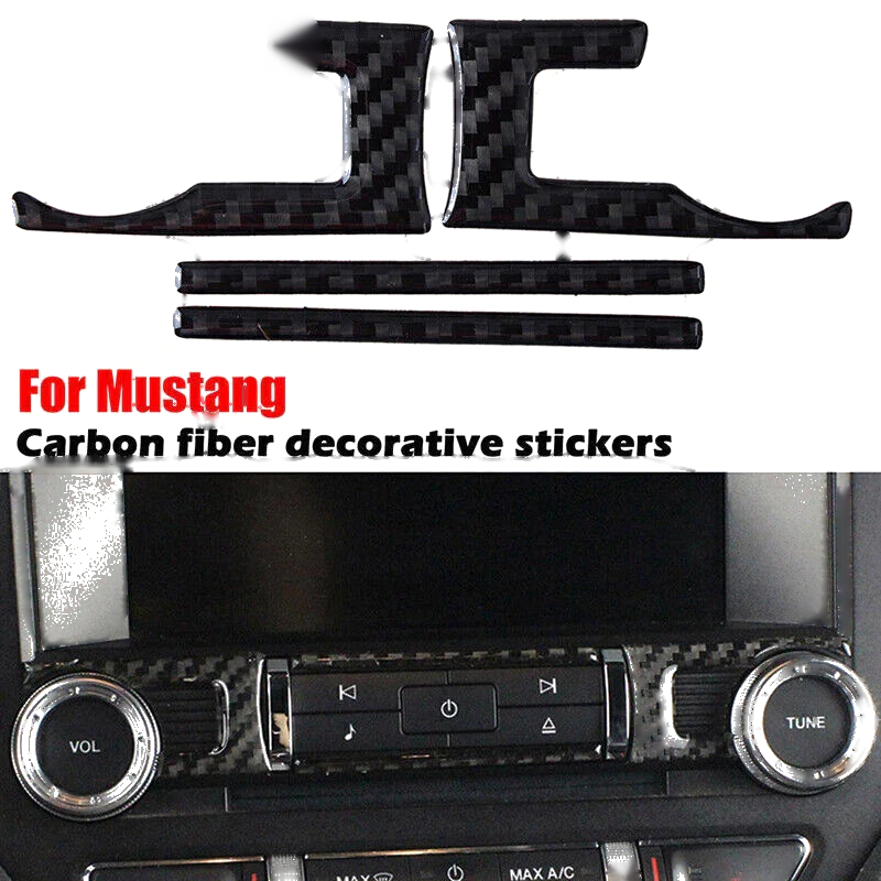 Ford Mustang Carbon Fiber Interior Sound Equipment Button Trim (2015-2021)