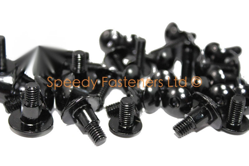Suzuki GSX-R Bolts 2 x Black Aluminium Fairing & Front Windscreen Bolt