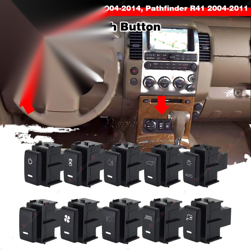 Sentra / 370Z LED Dashboard Control Switch Button (2007–2012, 2008–2021)