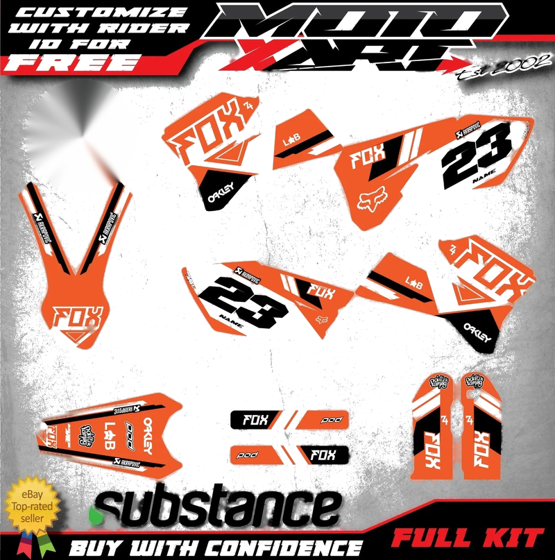 KTM EXC GLOW STYLE Full Sticker Kit (2005-2007)