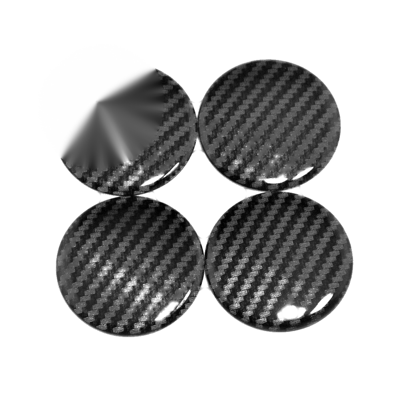 Car 4x 50mm Aluminum Hub Center Cap Shell Sticker Paster Decor
