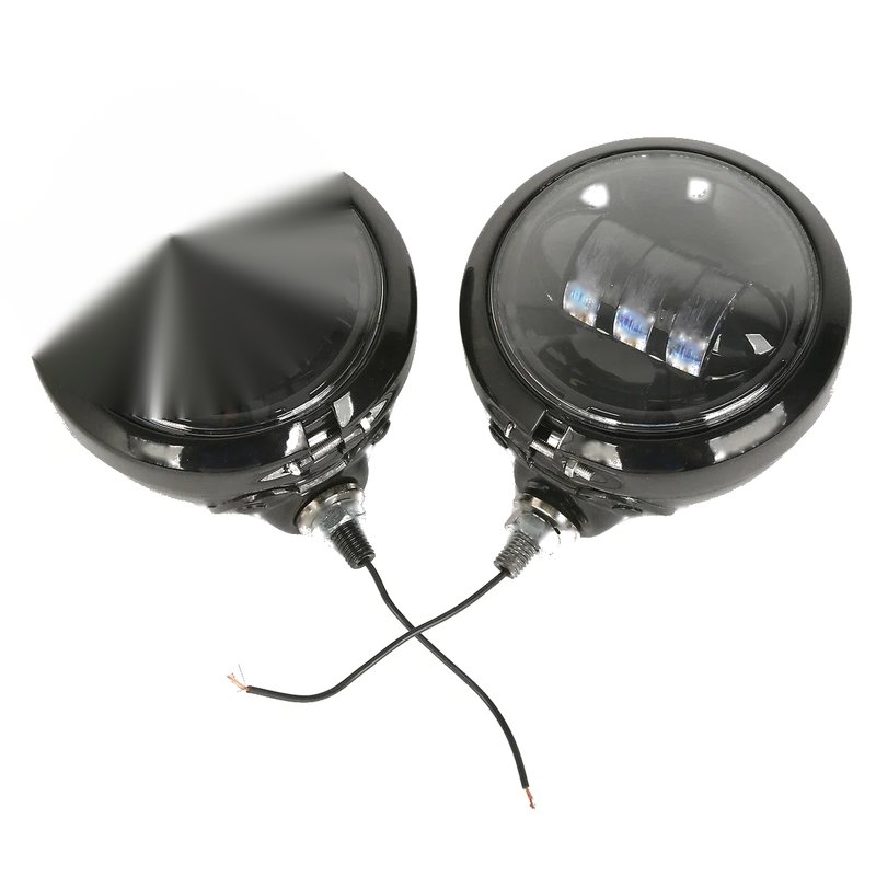 Harley 4.5" Black LED Auxiliary Spot Fog Lights