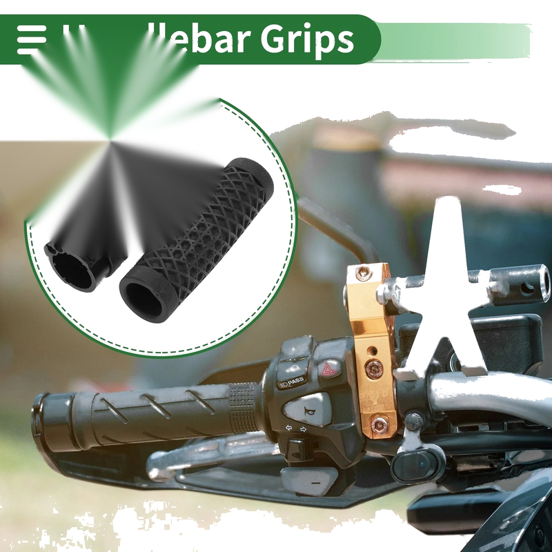 Motorcycle Grips / 25mm / Hand Grips Cover TPU Black