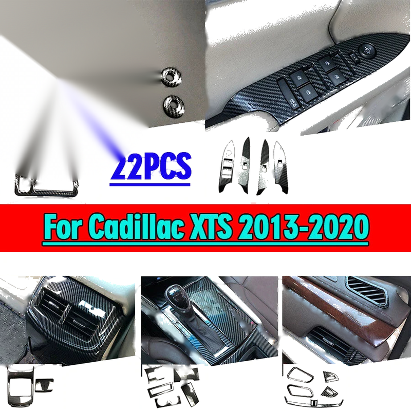 Cadillac XTS 22PCS / Carbon Fiber Interior Kit Cover Trim (2013–2019)