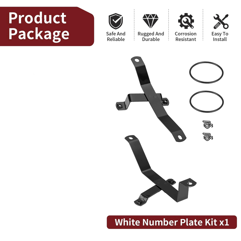 Honda Z50 Z50R White Number Plate Kit (1979–1987)
