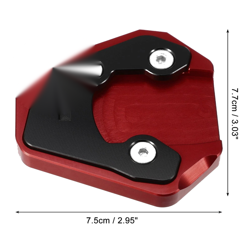 Suzuki GSX-S 750 (2017-2022) Black Red Motorcycle Kickstand Plate Pad