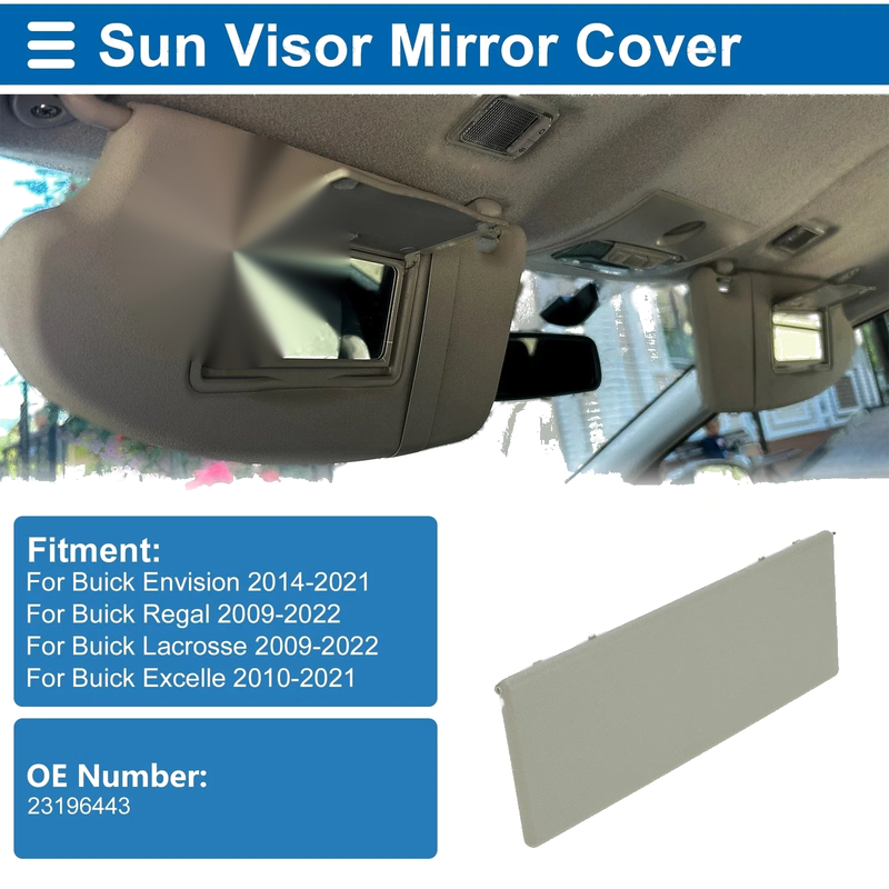 Buick Envision Light Beige Sun Visor Mirror Cover (2014–2021)