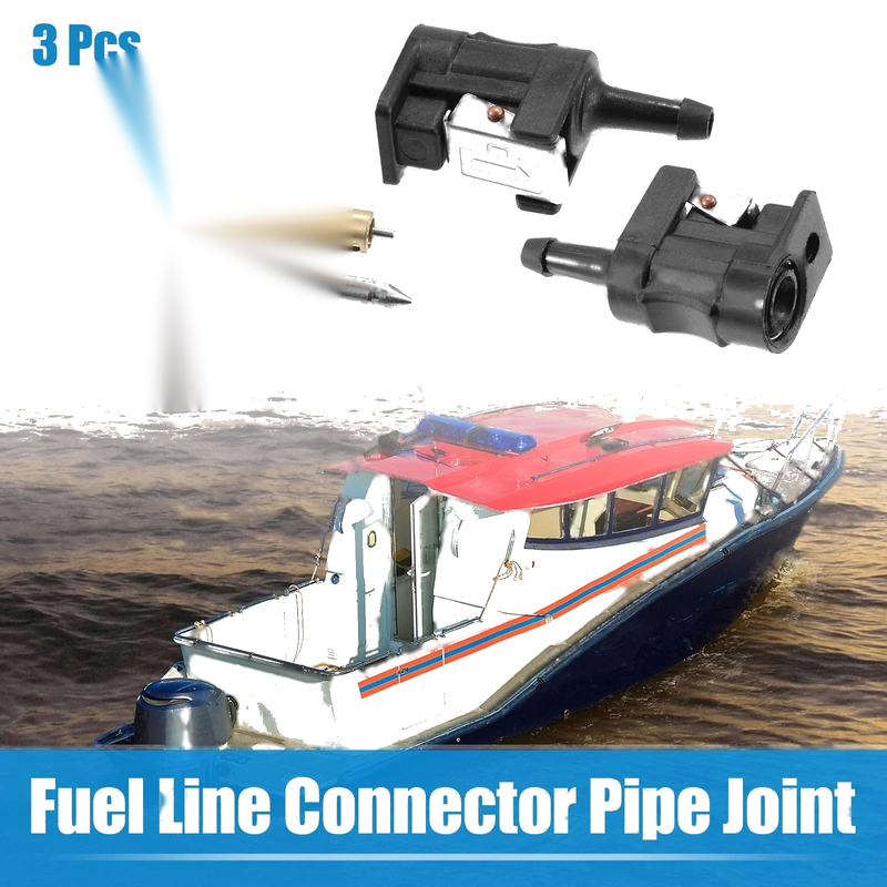 Yamaha Outboard 3pcs 6mm Fuel Connector Pipe Joint
