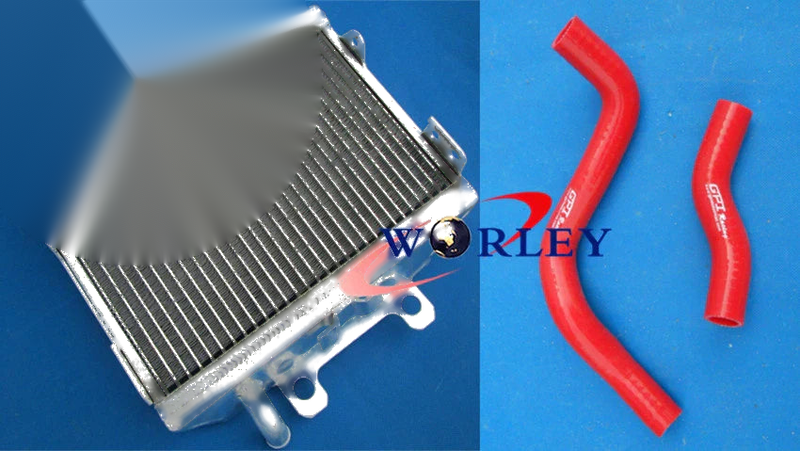 Honda CR250R Aluminum Radiator & RED Silicone Hose (1997-1999)