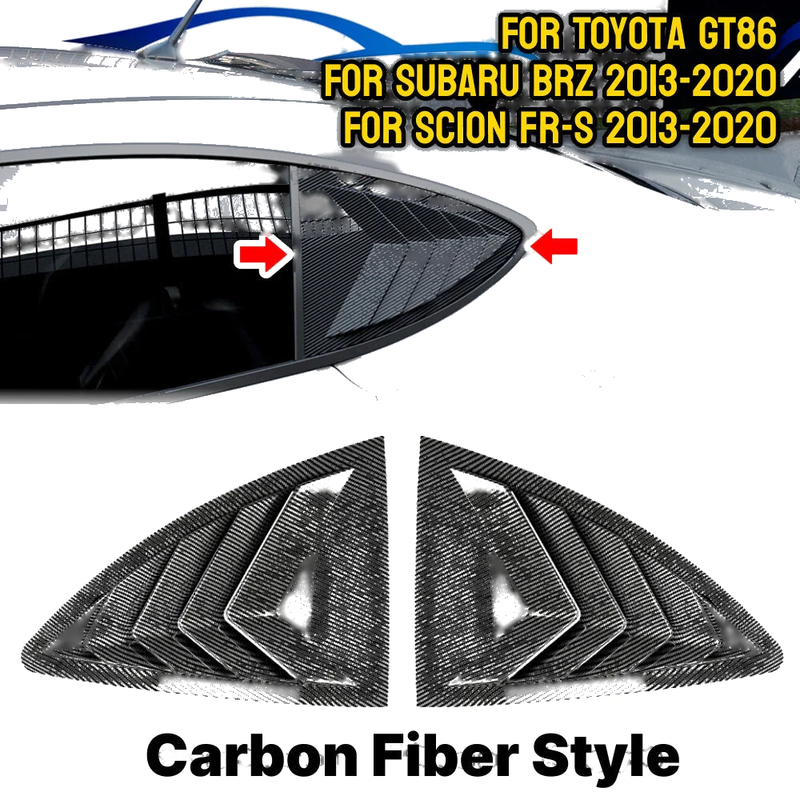 Subaru BRZ Rear Vent Window Louvers Cover Trim (2013-2020)