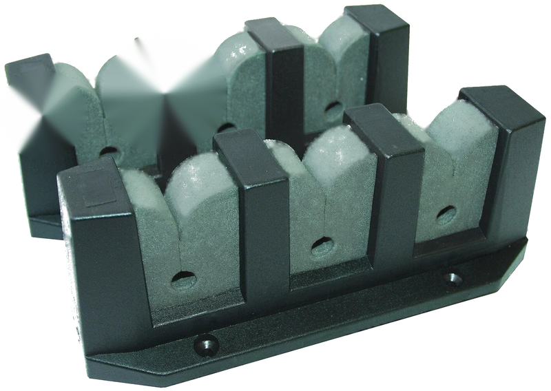 Boat Fishing Marine Storage Black Plastic 3 Rod Holder Horizontal Rack