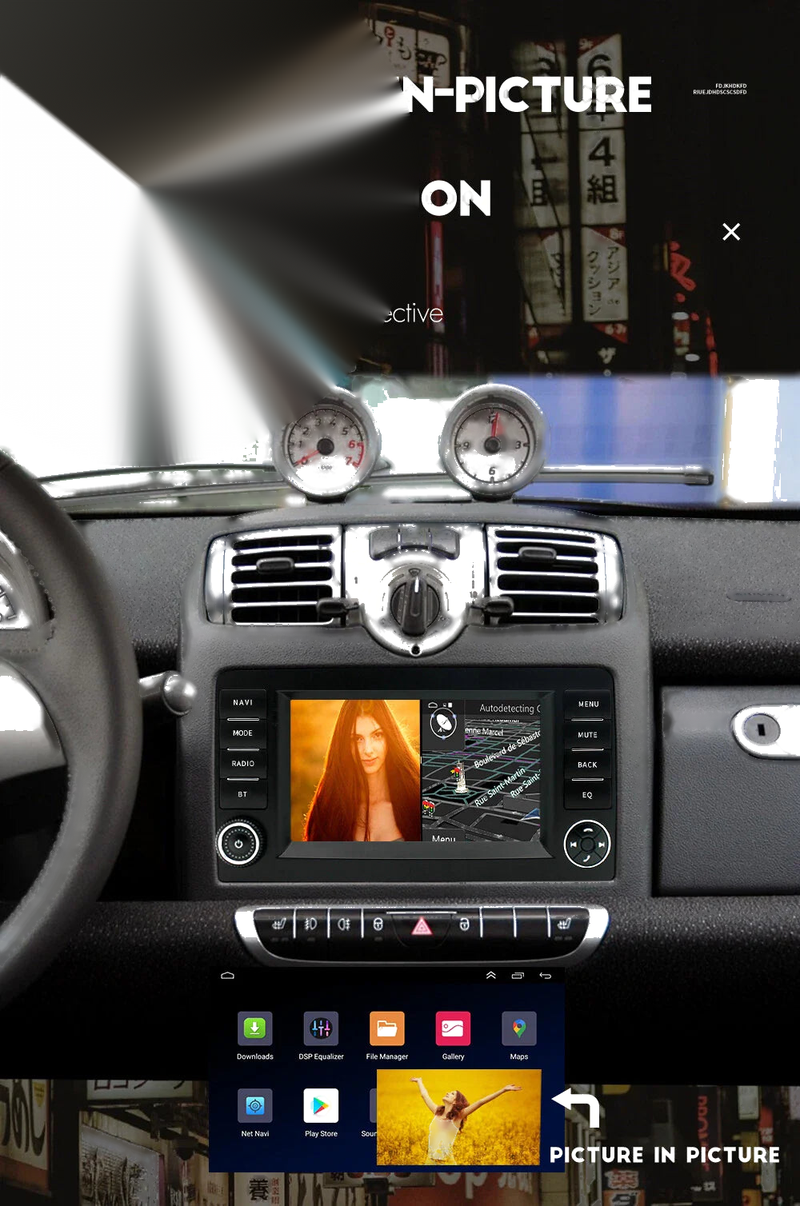 2005-2010 Benz Smart Fortwo 7" Car Stereo Radio GPS (2005-2010)