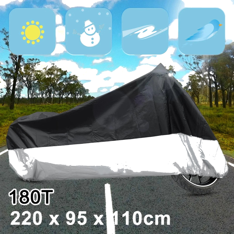 Motorbike L Rain Dust Motorcycle Cover Outdoor Waterproof UV Protector