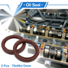 Vehicle Oil Seal 70x95x13mm Brown 2 x Seal Ring