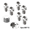 Motorcycle Bike 6pcs M8x15mm Titanium Torx Head Flange Bolts