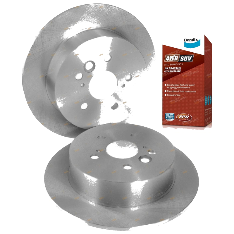 Toyota RAV4 Rear Disc Brake Rotors and Pads (2000–2005)