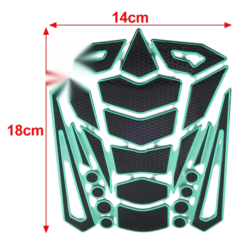 Green Motorcycle Oil Fuel Tank Pad Cover Protector Decal Grip
