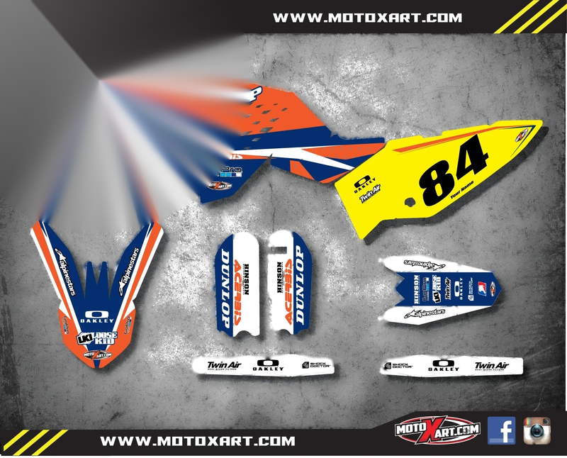 Custom Graphic Kit - FORCE STYLE - KTM 65 SX Stickers Decals (2009-2015)