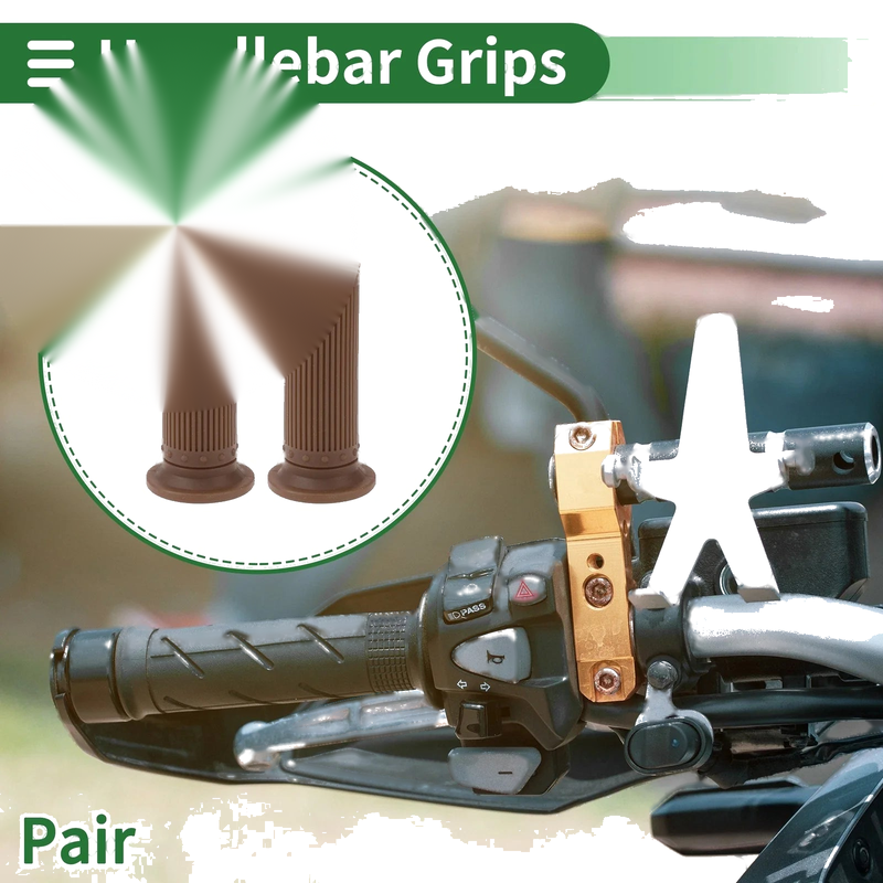Motorcycle Grips / 25mm Hand Grips Cover TPU Light Brown