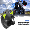 Motorcycle 2 x Cat Ears Style Stick On Helmet Decoration Accessories Green TPU
