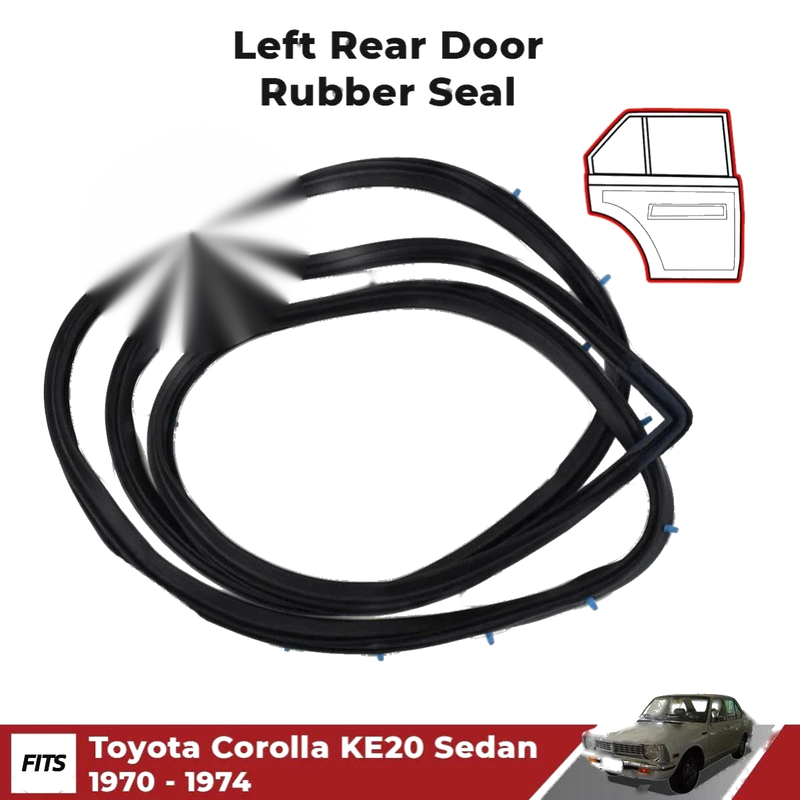Door Rubber Seal Weatherstrip LH Rear Fits Toyota Corolla KE20 KE24 KE25 1970-74