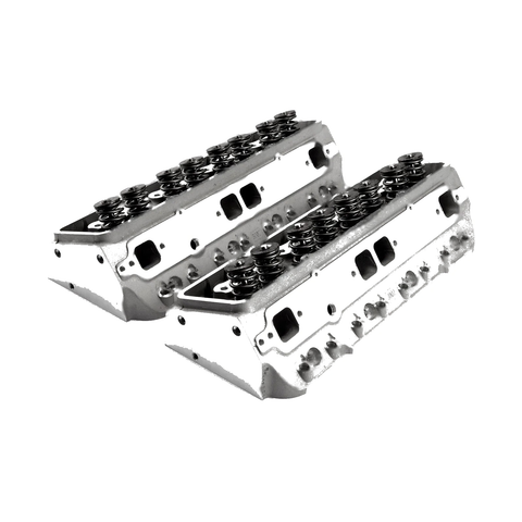 Chevy SBC 350 190cc 64cc Angle Hydraulic Flat Assembled Cylinder Heads